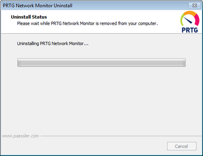 Uninstall PRTG Network Monitor Step 2 Uninstall PRTG Network Monitor Step 2