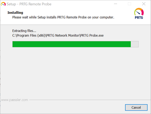 PRTG Remote Probe Setup Installing PRTG Remote Probe Setup Installing